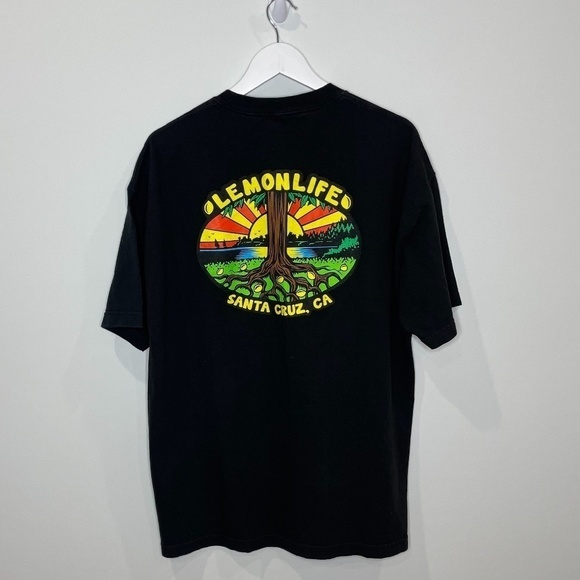 Lemon Life Santa Cruz, CA Black Short Sleeve T-Shirt - Picture 1 of 3